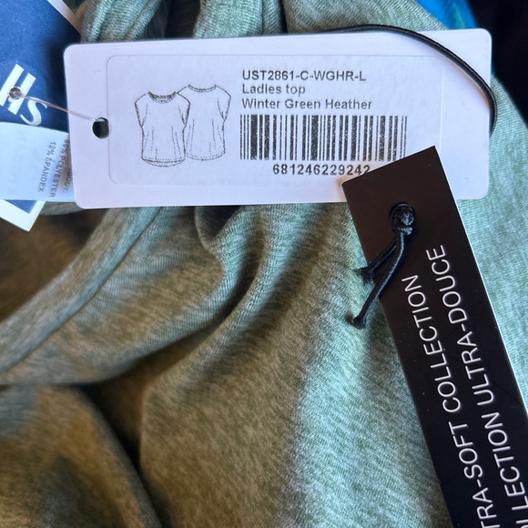 Women's Kyodan Green Heather Short Sleeve Tee L - Picture 4 of 5